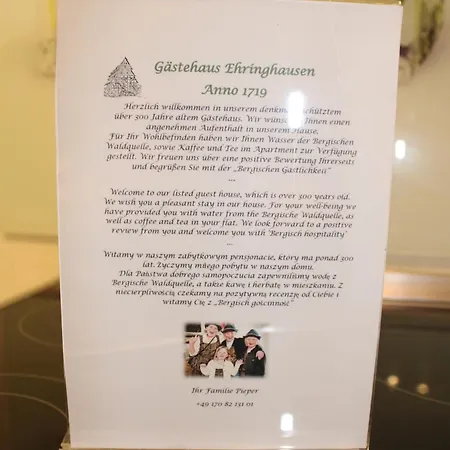 Gaestehaus Ehringhausen 63 Apartament Remscheid